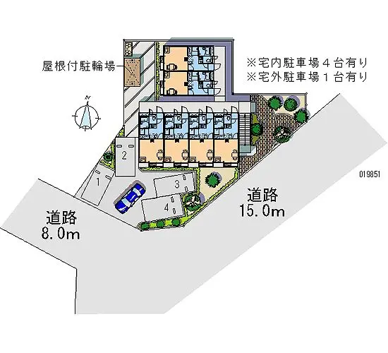 ★手数料０円★行田市桜町２丁目 月極駐車場